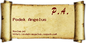 Podek Angelus névjegykártya